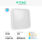 Immagine 5 - V-Tac VT-8618 Plafoniera LED Quadrata 18W SMD IP44 Colore Bianco - SKU 76241 / 76251 / 76261