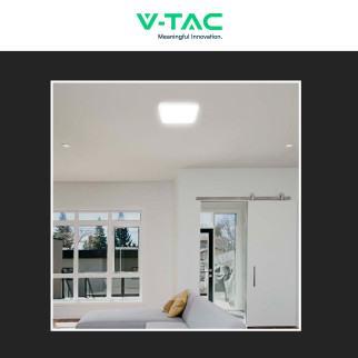 VT-8618 Plafoniera LED Quadrata 18W SMD IP44 Colore Bianco V-Tac