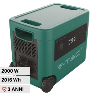 V-Tac VT-2002 Accumulatore Portatile LiFePO4 2016Wh 2000W Ricaricabile...