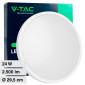 Immagine 1 - V-Tac VT-8624 Plafoniera LED Rotonda 24W SMD IP44 Colore Bianco - SKU 76181 / 76191 / 76201