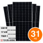 Immagine 1 - V-Tac Kit 17kW 31 Pannelli Solari Fotovoltaici 550W TIER 1 144 Celle Monocristalline PERC IP68 - SKU 11895