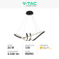 Immagine 2 - V-Tac VT-7798 Lampadario LED a Sospensione 24W SMD Colore Nero - SKU 8010