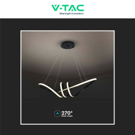 VT-7798 Lampadario LED a Sospensione 24W SMD Colore Nero V-Tac
