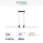 Immagine 2 - V-Tac VT-7827 Lampadario LED a Sospensione 19W SMD Colore Nero - SKU 10060