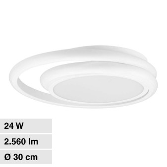 V-Tac VT-7783 Plafoniera LED Rotonda 24W SMD in Metallo Colore Bianco - SKU 6995