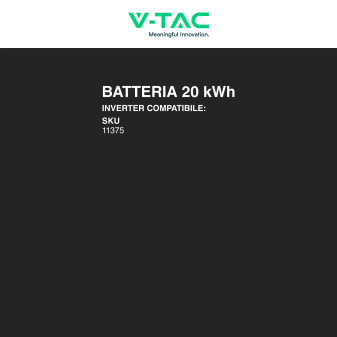 Batteria BMS LiFePO4 20kWh per Impianti Solari V-Tac