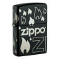 Immagine 1 - Zippo Premium Accendino a Benzina Ricaricabile ed Antivento con Fantasia Zippo Design - mod. 48908