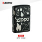 Immagine 2 - Zippo Premium Accendino a Benzina Ricaricabile ed Antivento con Fantasia Zippo Design - mod. 48908