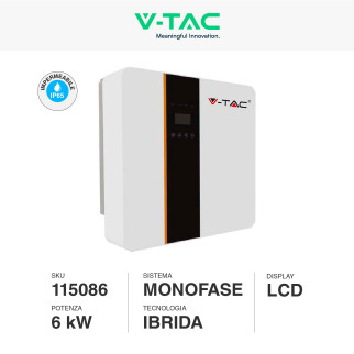 VT-6606 Inverter 6kW Monofase Pannelli Fotovoltaici V-Tac