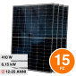 Immagine 1 - V-Tac VT-410 Kit 6.15kW 15 Pannelli Solari Fotovoltaici 410W 108 Celle IP68 Telaio Nero - SKU 11563 [TERMINATO]