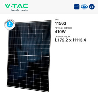VT-410 15 Pannelli Solari Fotovoltaici 410W IP68 Neri V-Tac