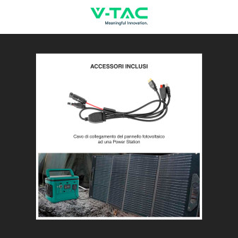 VT-10080 Pannello Fotovoltaico 80W Portatile IP67 V-Tac