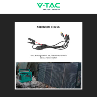 VT-10080 Pannello Fotovoltaico 80W Portatile IP67 V-Tac