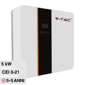 V-Tac VT-6607103 Inverter Fotovoltaico Monofase Ibrido On-Grid / Off-Grid 5kW...