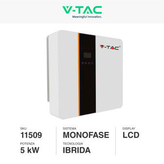 VT-6607103 Inverter 5kW Monofase Pannelli Fotovoltaici V-Tac