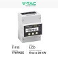 Immagine 2 - V-Tac Misuratore per Inverter Trifase RS485 3P con Display LCD per Impianti Fotovoltaici - SKU 11513