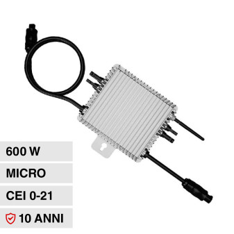 V-Tac Microinverter On Grid 600W Monofase IP67 Antenna Wi-Fi per Impianto...