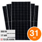 Immagine 1 - V-Tac Kit 17kW 31 Pannelli Solari Fotovoltaici 550W 144 Celle IP68 - SKU 11831