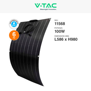 V-Tac Kit Fotovoltaico da Balcone 0.6kW 6 Pannelli + Inverter + Cavi
