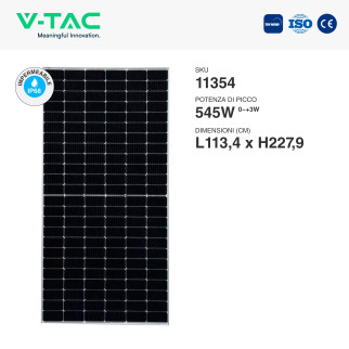 V-Tac Pensilina 2 Posti Auto + Pannelli Fotovoltaici Inverter e Batteria