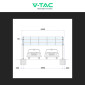 Immagine 5 - V-Tac Kit Pensilina 2 Posti Auto con 15 Pannelli Solari 545W + Inverter Ibrido Trifase + Accumulatore - SKU 22007 [TERMINATO]