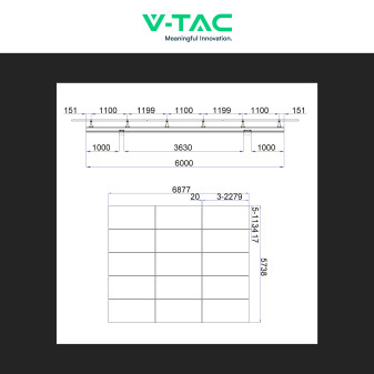 V-Tac Pensilina 2 Posti Auto + Pannelli Fotovoltaici Inverter e Batteria