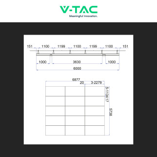 V-Tac Pensilina 2 Posti Auto + Pannelli Fotovoltaici Inverter e Batteria
