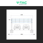 Immagine 4 - V-Tac Kit Pensilina in Metallo da 2 Posti Auto per Montaggio di 15 Pannelli Solari Fotovoltaici - SKU 22008