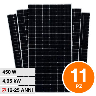 11 Pannelli Solari Fotovoltaici 450W IP68 120 Celle V-Tac
