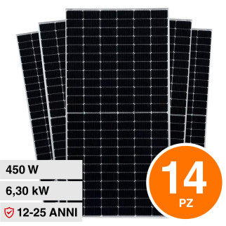 14 Pannelli Solari Fotovoltaici 450W IP68 120 Celle V-Tac