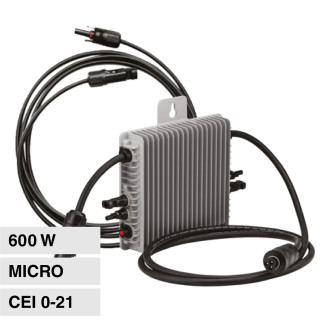 V-Tac Kit Installazione Fotovoltaico da Balcone Microinverter 600W + Cavi