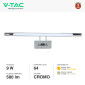 Immagine 4 - V-Tac Gallery VT-7008 Lampada LED SMD da Specchio 9W Wall Light Colore Cromo - SKU 213985 / 213894