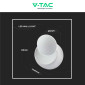 Immagine 7 - V-Tac VT-757 Lampada LED da Muro 5W SMD Applique Rotante Colore Bianco - SKU 217093
