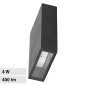 V-Tac VT-844 Lampada LED da Muro 4W Wall Light SMD Applique IP65 Colore Nero - SKU 218561 / 218563