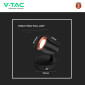 Immagine 7 - V-Tac VT-806 Lampada LED da Parete 5W SMD Applique Orientabile Colore Nero - SKU 218251 / 218253