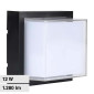 V-Tac VT-828 Lampada LED da Muro 12W Wall Light SMD Applique IP65 Colore Nero Forma Quadrata - SKU 218543 / 218544