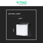 Immagine 7 - V-Tac VT-828 Lampada LED da Muro 12W Wall Light SMD Applique IP65 Colore Nero Forma Quadrata - SKU 218543 / 218544