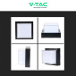 Immagine 10 - V-Tac VT-828 Lampada LED da Muro 12W Wall Light SMD Applique IP65 Colore Nero Forma Quadrata - SKU 218543 / 218544