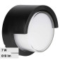 V-Tac VT-831 Lampada LED da Muro 7W Wall Light SMD Applique IP65 Colore Nero Forma Rotonda - SKU 218609
