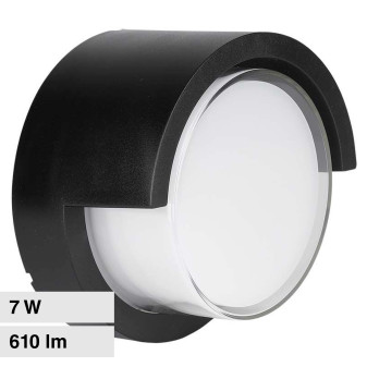 V-Tac VT-831 Lampada LED da Muro 7W Wall Light SMD Applique IP65 Colore Nero...