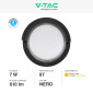 Immagine 3 - V-Tac VT-831 Lampada LED da Muro 7W Wall Light SMD Applique IP65 Colore Nero Forma Rotonda - SKU 218609