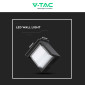 Immagine 6 - V-Tac VT-831 Lampada LED da Muro 7W Wall Light SMD Applique IP65 Colore Nero Forma Quadrata - SKU 218610
