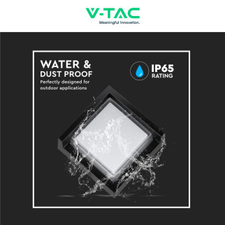 VT-831 Lampada LED da Muro 7W SMD Applique Nera IP65 V-Tac