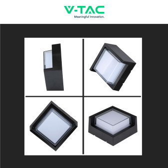 VT-831 Lampada LED da Muro 7W SMD Applique Nera IP65 V-Tac