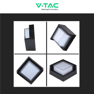 VT-831 Lampada LED da Muro 7W SMD Applique Nera IP65 V-Tac