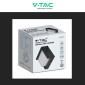 Immagine 10 - V-Tac VT-831 Lampada LED da Muro 7W Wall Light SMD Applique IP65 Colore Nero Forma Quadrata - SKU 218610