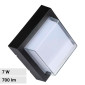 V-Tac VT-831 Lampada LED da Muro 7W Wall Light SMD Applique IP65 Colore Nero Forma Quadrata - SKU 218612