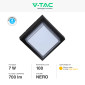 Immagine 3 - V-Tac VT-831 Lampada LED da Muro 7W Wall Light SMD Applique IP65 Colore Nero Forma Quadrata - SKU 218612