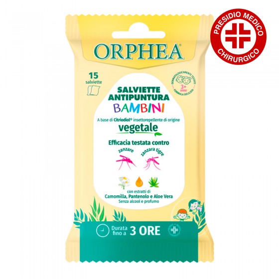 Orphea Salviette Antipuntura Delicate Repellenti Anti Zanzare Tigre Orphea Salviette Antipuntura Delicate Repellenti Anti Zanzare Tigre