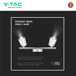 Immagine 8 - V-Tac VT-812 Lampada LED da Parete 10W SMD Wall Light SMD Colore Bianco Applique con Teste Orientabili - SKU 218254 / 218256